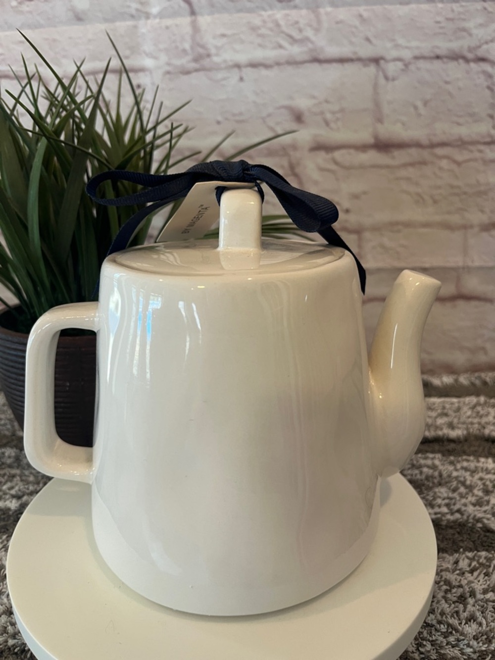 Rae Dunn “GROW”  with Navy Ribbon NWT - Picture 2 of 4